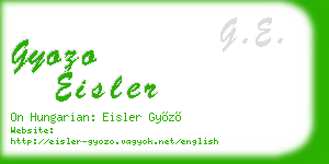 gyozo eisler business card